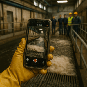 Smartfon wyciągnięty z oczyszczalni po pełnym cyklu