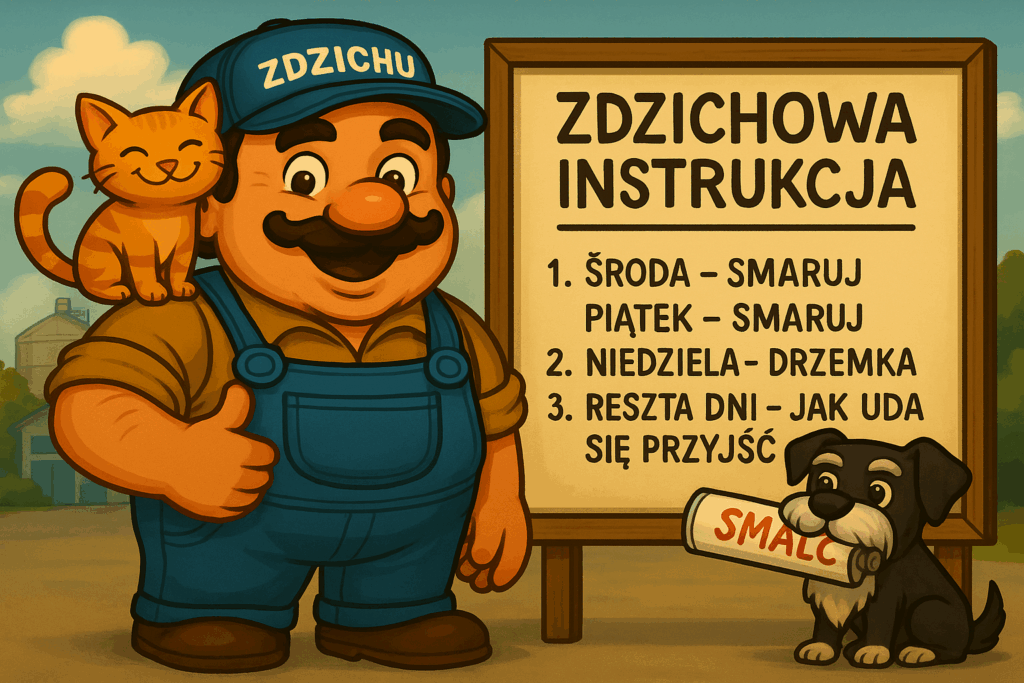 Zdzichu kontra kalendarz konserwacji w oczyszczalni. SCADA chciała smarować w niedzielę, ale pies i kot mieli inne plany.